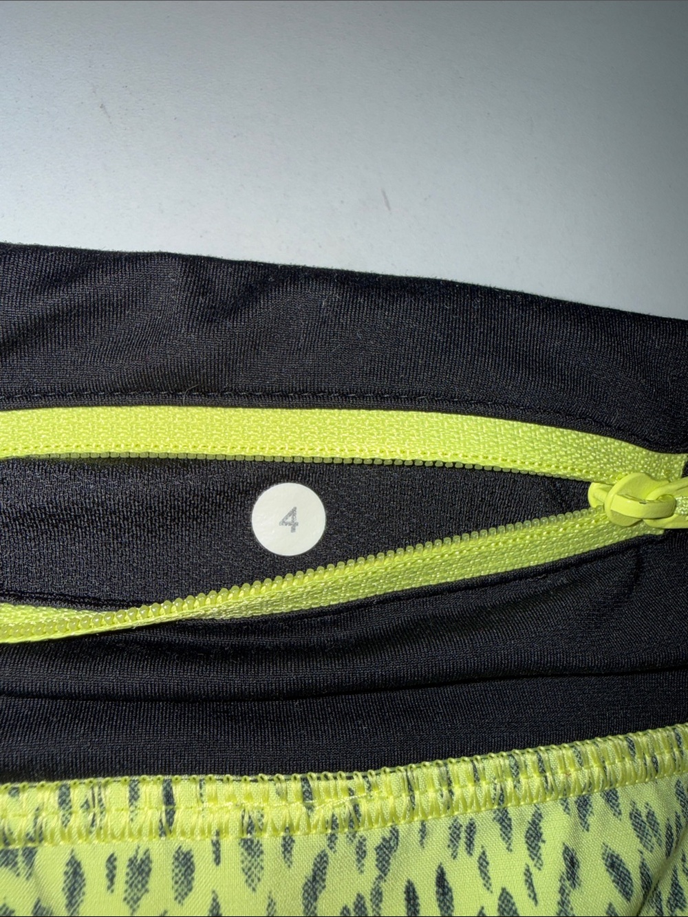 lululemon athletica Yellow and Black Athletic Shorts size 4. 2.5” inseam - Picture 3 of 3